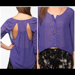 Urban Outfitters Chiffon Top Shirt small nwt
